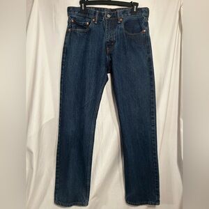 MENS 32 X 30 1/2 (TAGGED 32 X 32)RED TAB LEVI'S 505 BLUE DENIM JEANS